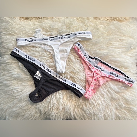 Calvin Klein Thong Panty 3 Piece Set M/S - Picture 5 of 5